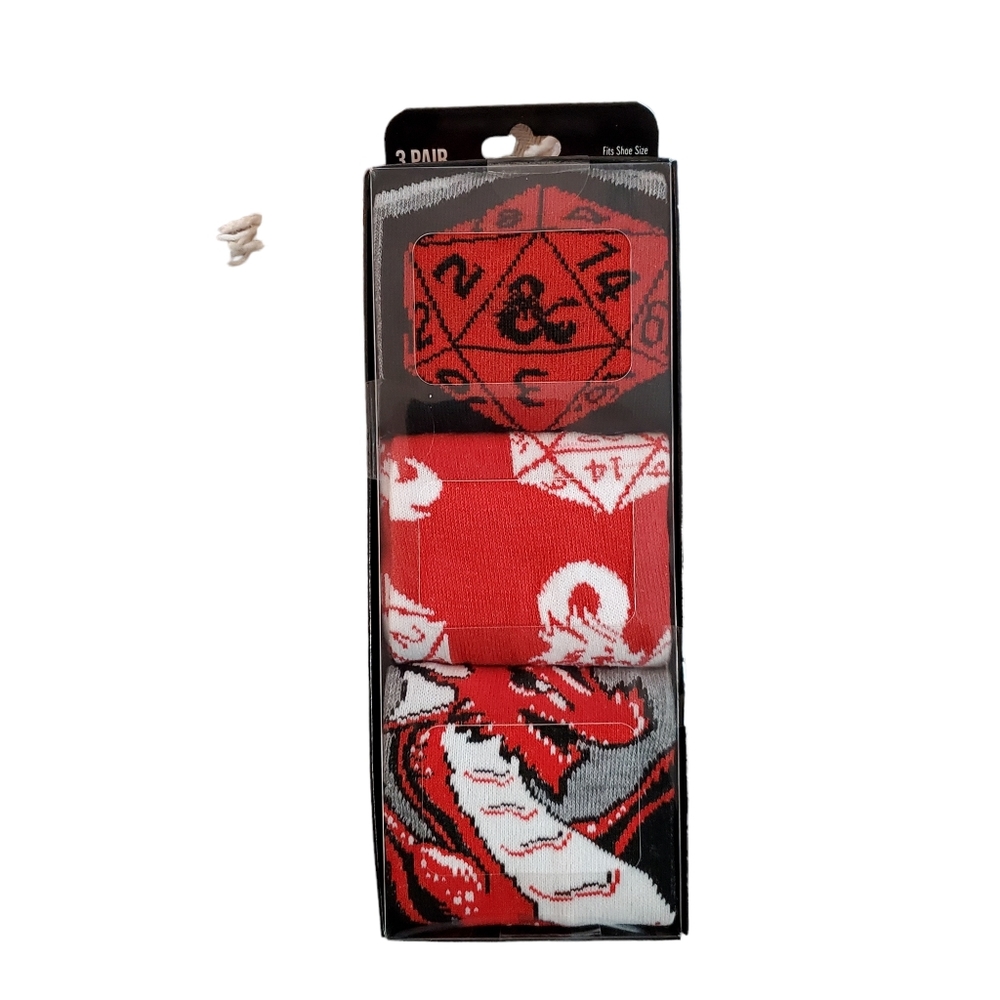 Dungeons & Dragons Crew Socks 3 Pairs‎ New